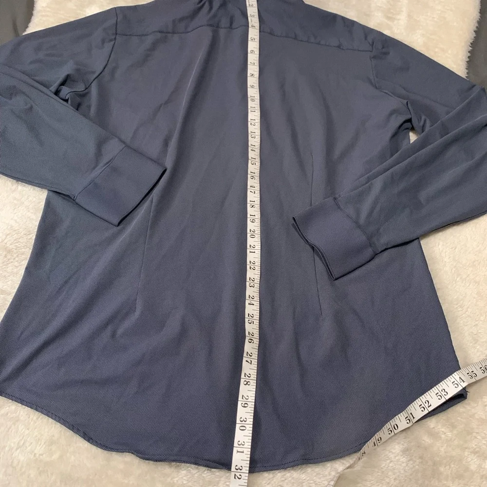 Mizzen Main Mens Blue Button Down Standard Fit Size Medium Nylon Blend - Picture 7 of 7